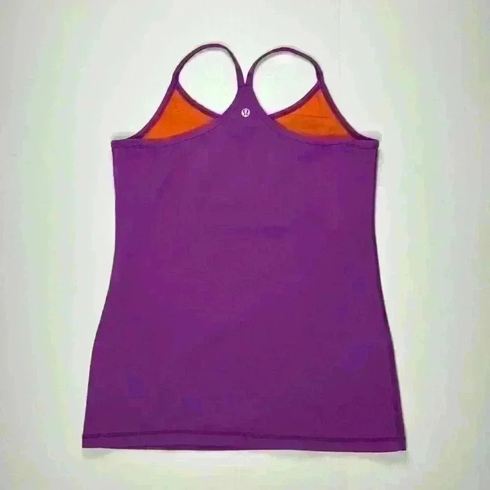 Lululemon Purple Spaghetti Strap Tank Top * No Size Dot* No Padding! - Picture 2 of 2